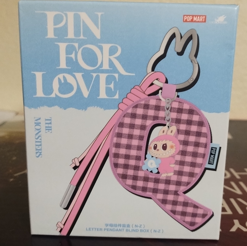 Pop Mart-The Monsters- Pin For Love-Letter Pendant Blind Box (N-Z)